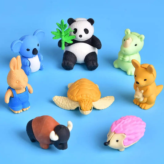 Make Learning Fun with Animal Zoo Theme Colorful Eraser Mix for School Students