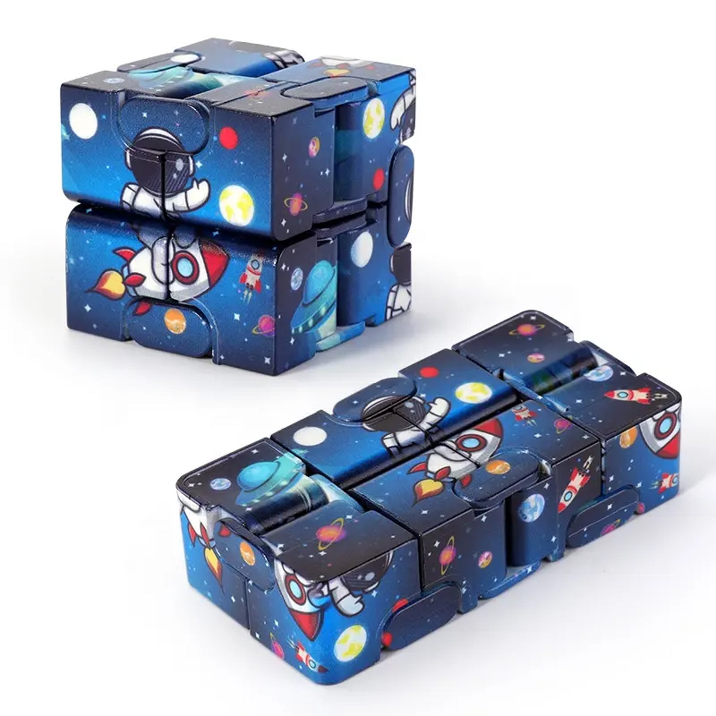 Explore the Universe with Astronaut Printing Flip Infinity Cube