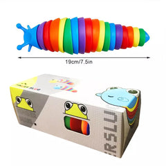 Pop Anti-Stress Relief Rainbow 3D Autism Sensory Game Finger Toys Fidget Slug - Perfect for Relieving Anxiety and Improving Focus