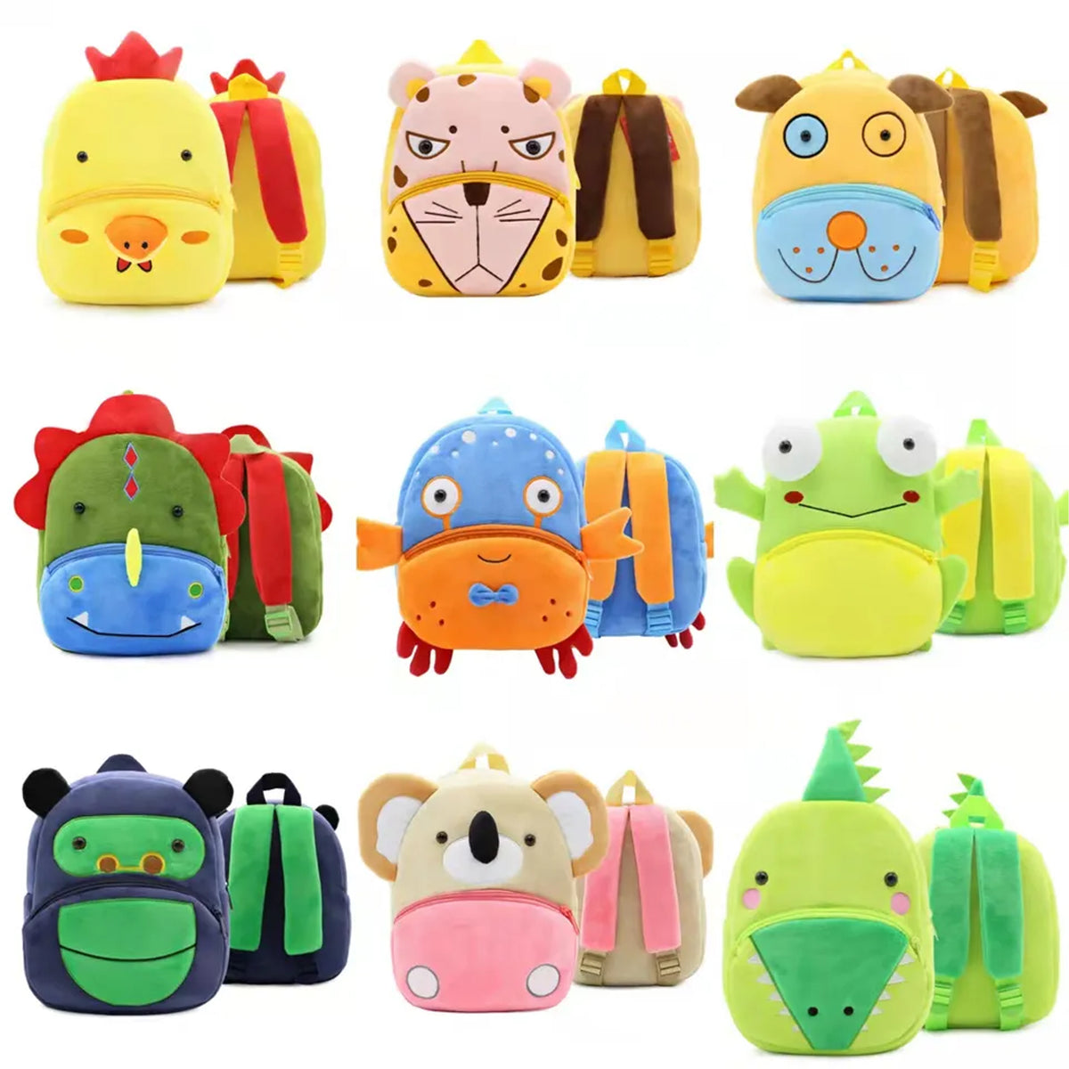 Cute Animal Shape Cartoon Baby Mini Plush Kindergarten Bags for Kids Toy
