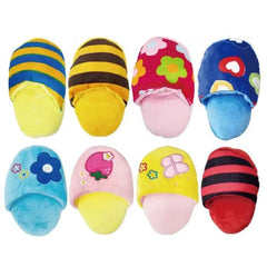 Slipper Plush Chew Dog Toys with Squeakers for Interactive Playtime