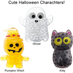 Halloween Ghost Pumpkin Witch Puffer Balls Stress Relief Toys for Kids with Gel Water Beads Balls