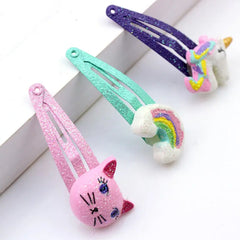 Cute and Durable Children Hairclip Metal Snap Hair Clip for Kids