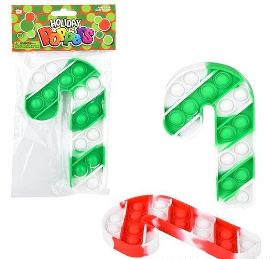 Buy CANDY CANE BUBBLE POPPER 6.5" in Bulk