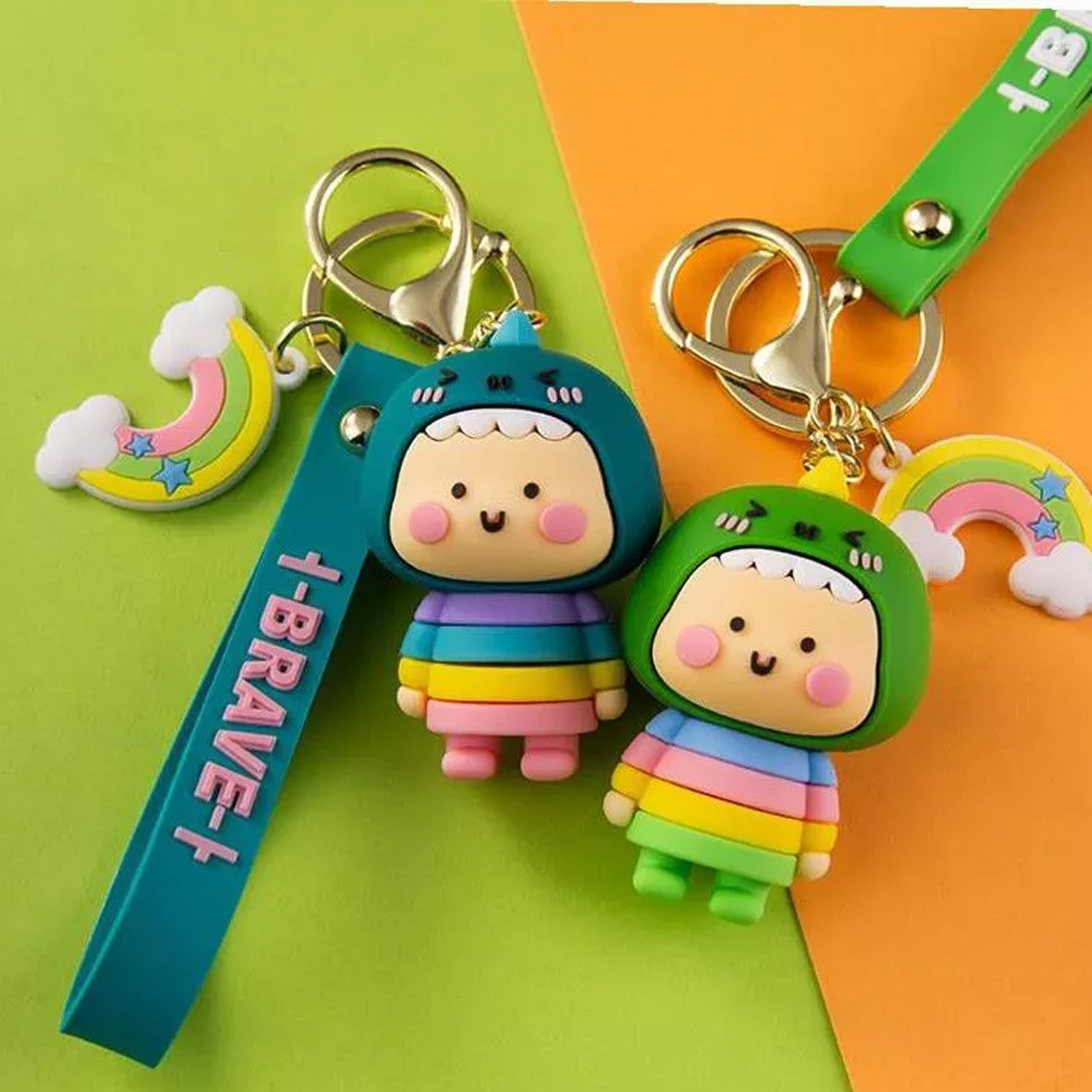 Get Your Hands on Adorable 3D Dinosaur Shaped Keychains - Assorted