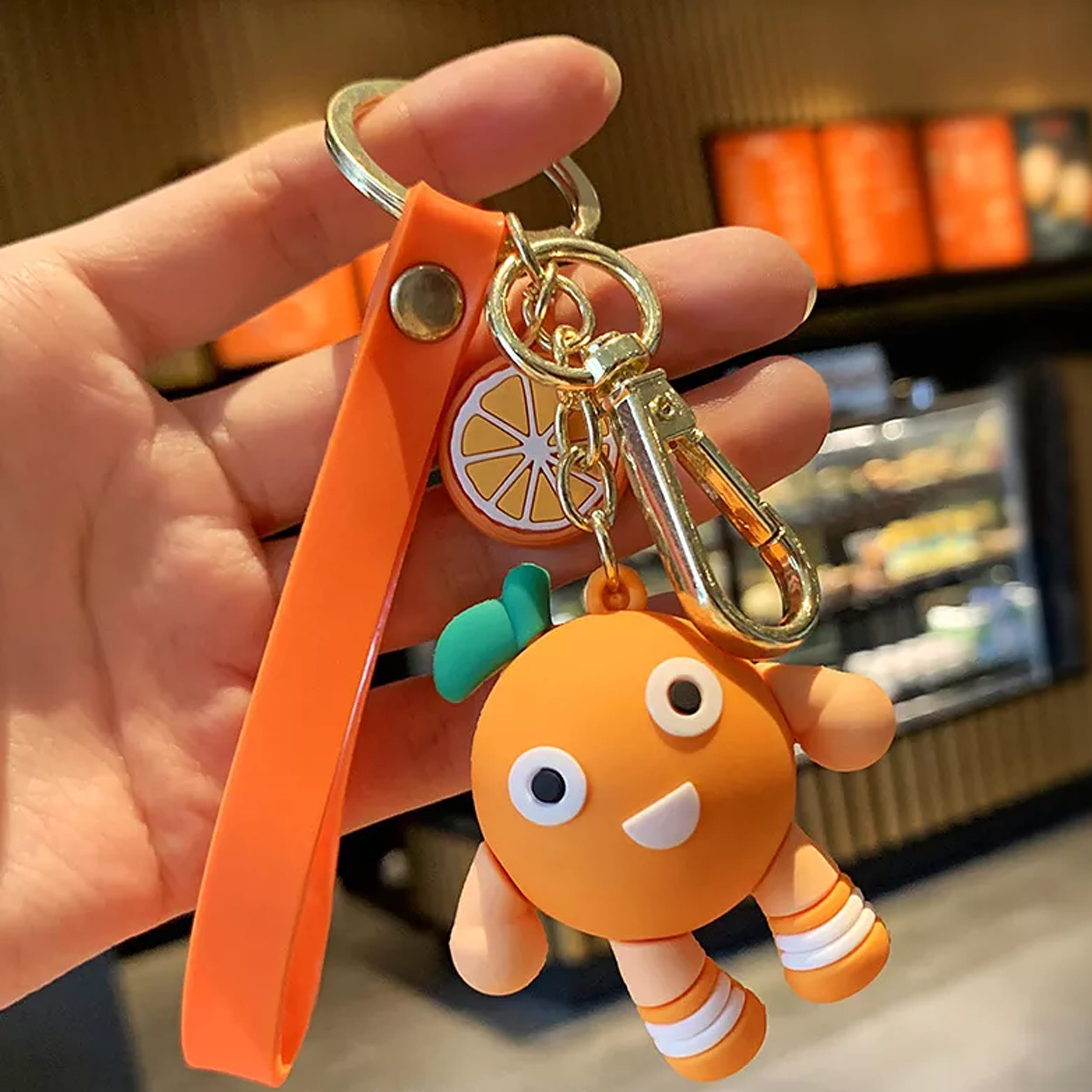 3D Funky Orange Combo Keychain 
