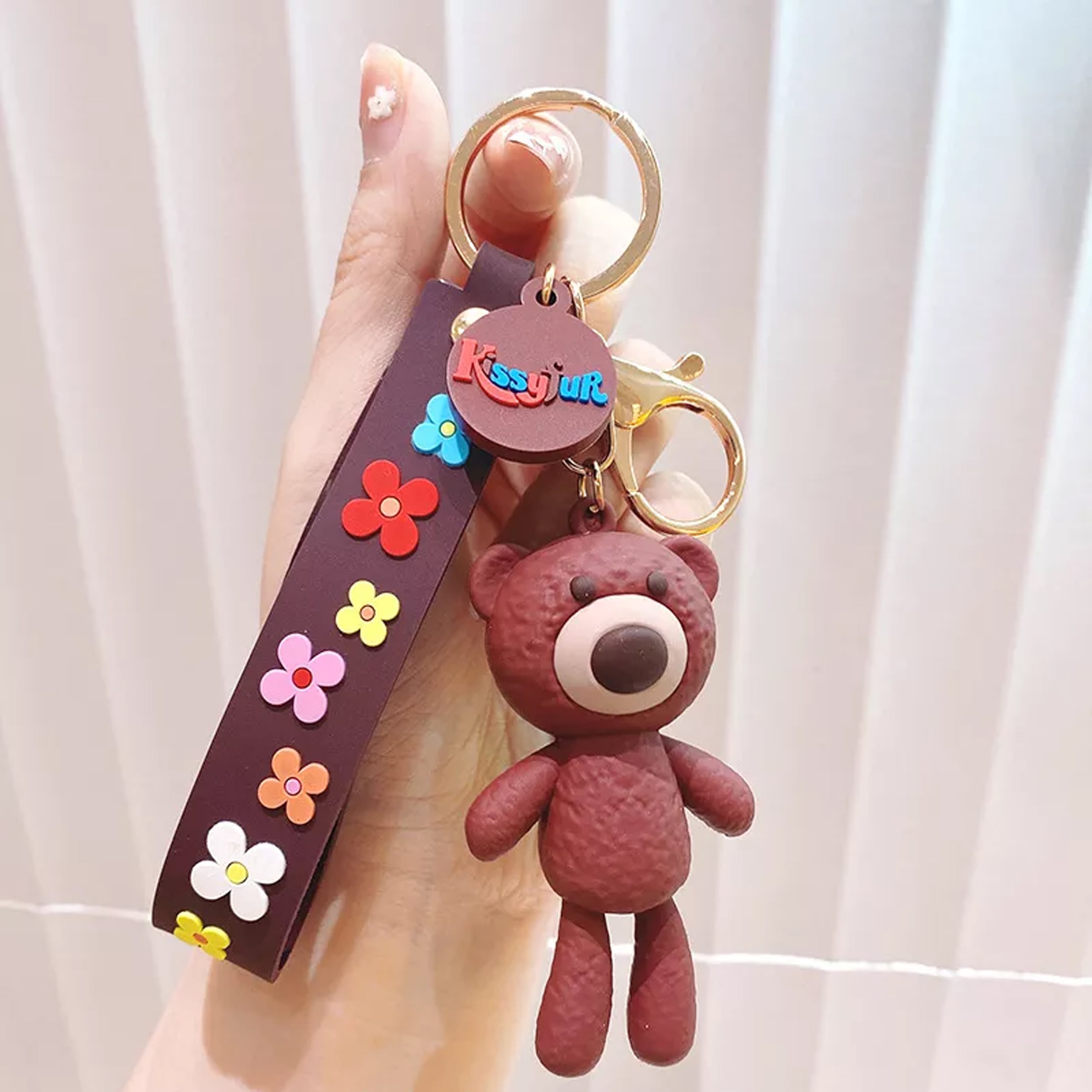 3D Bear Keychain With Flap