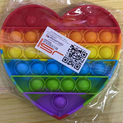 Rainbow Heart Pop It Toy