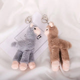 Fluffy Llama Backpack Plush Pillow Keychain