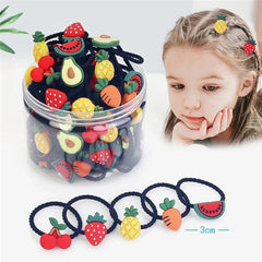 Get the Perfect Multi Fruits Resins Elastic Rubber Bands for Girls and Kids Accessories