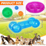 Dog Donut Shape Squeaky Balls Bone Teething Pet Chew Toys