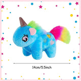 Fuzzy Plush Stuffed Unicorn Keychain