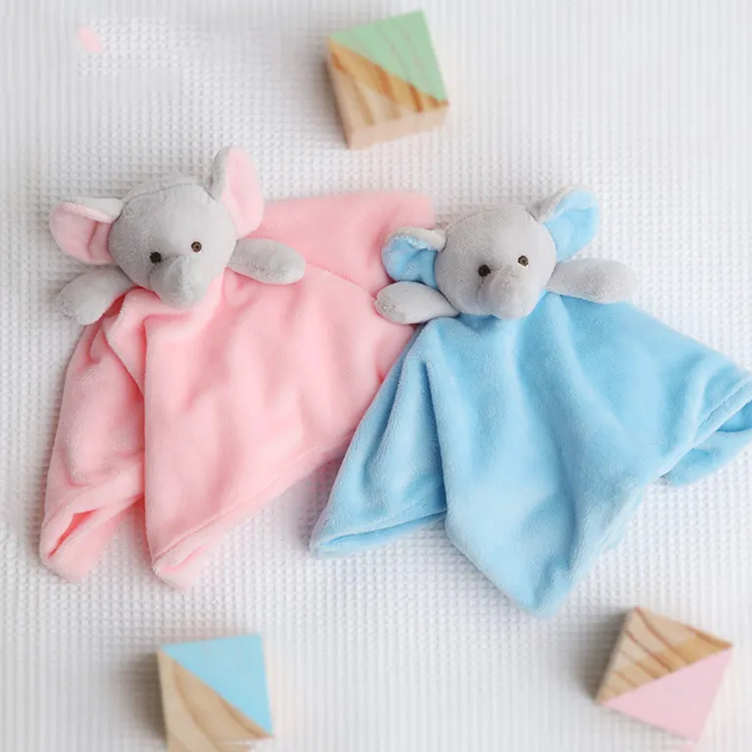 Celebrate Easter with Bunny Soft Plush Baby Elephant & Rabbit Blanket