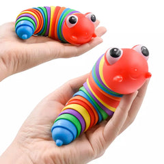 Pop Anti-Stress Relief Rainbow 3D Autism Sensory Game Finger Toys Fidget Slug - Perfect for Relieving Anxiety and Improving Focus