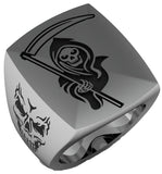 Wholesale GRIM REAPER W SICKLE STAINLESS STEEL BIKER RING ( sold by the piece )