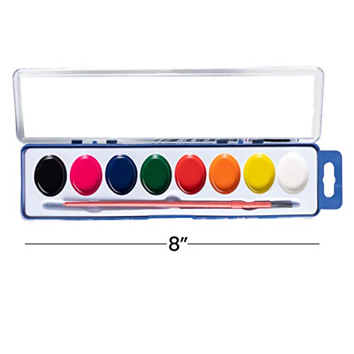 Bulk 100 Pc. Assorted Colors Watercolor Paint Tray Classpack - 8