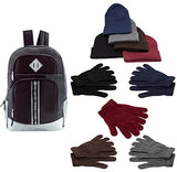 Buy Bulk Case of 12 Backpacks and 12 Winter Item Sets - Wholesale Care Package - Emergencies, Homeless, Charity