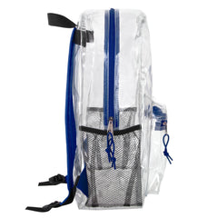 Classic 17 Inch Clear Backpack - Blue ( 1 Case=24Pcs) 9.45$/PC