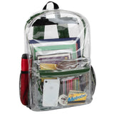 Classic 17 Inch Clear Backpack - Green ( 1 Case= 24Pcs) 9.45$/pc