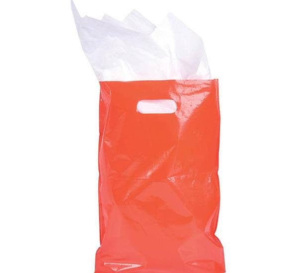 Buy RED PLASTIC BAGS 8.75"X12" in Bulk