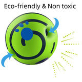 Eco Bouncy Ball Fetch Indoor Outdoor Green Interactive Latex PVC Natural Rubber Toy