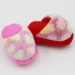 Slipper Plush Chew Dog Toys with Squeakers for Interactive Playtime