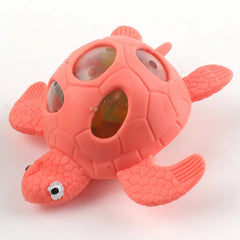 TPR Soft Tortoise Bead Ball Sea Animal Squeeze Mesh Ball - Perfect for Kids Playtime