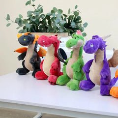 Two Horns Dinosaur and Dragon Stuffed Dolls Plush Toys - Cute and Cuddly Gifts for Kids