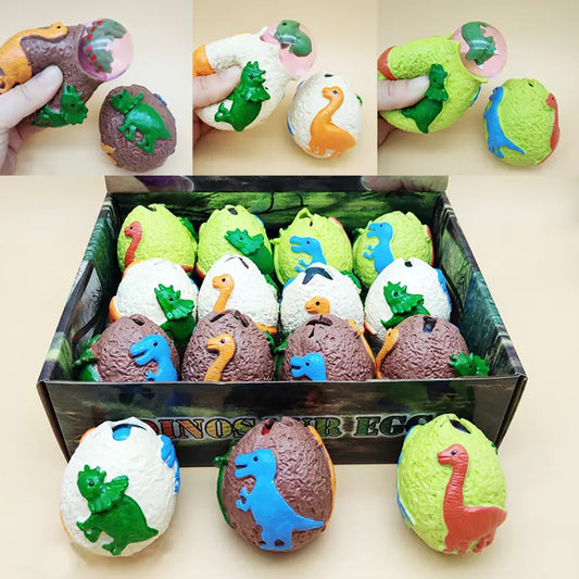 Relieve Stress with Anti stress Dinosaur Egg Shape Squeeze Ball Toy