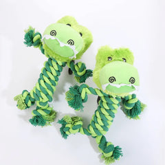 Keep Your Dog's Teeth Healthy with Our Crocodile Shape Chew Tough Pet Dog Plush Rope Toys
