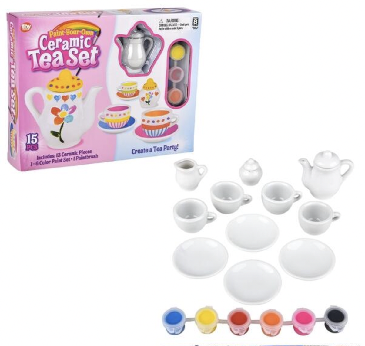 Buy CERAMIC CRAFT TEA SET 15PC in Bulk