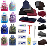 Buy Bulk Case of 12 Backpacks and 12 Winter Item Sets and 12 Hygiene Kits - Wholesale Care Package - Emergencies, Homeless, Charity