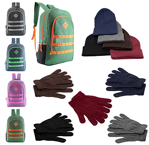 Buy Bulk Case of 12 Backpacks and 12 Winter Item Sets - Wholesale Care Package - Emergencies, Homeless, Charity