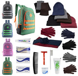 Buy Bulk Case of 12 Backpacks and 12 Winter Item Sets and 12 Hygiene Kits - Wholesale Care Package - Emergencies, Homeless, Charity