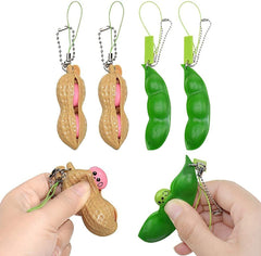Peanut & Beans Squeeze Pop it Keychain- Assorted