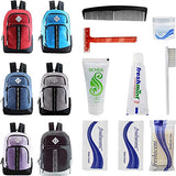 Buy Bulk Case of 12 Backpacks and 12 Hygiene & Toiletries Kit - Wholesale Care Package - Disaster Relief Kit, Homeless, Charity