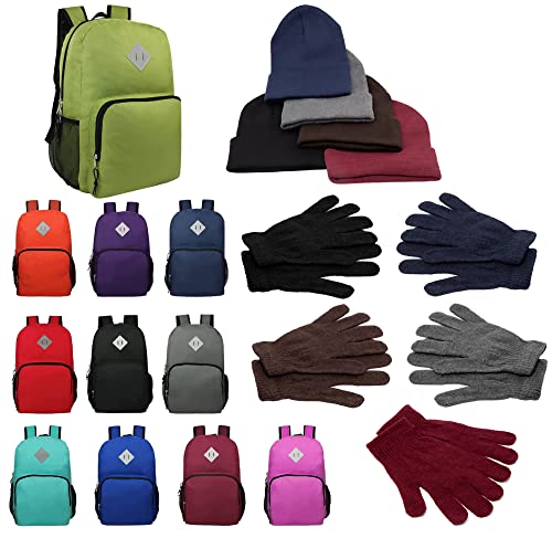 Buy Bulk Case of 12 Backpacks and 12 Winter Item Sets - Wholesale Care Package - Emergencies, Homeless, Charity