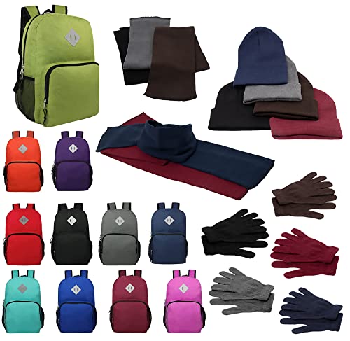 Buy Bulk Case of 12 Backpacks and 12 Winter Item Sets - Wholesale Care Package - Emergencies, Homeless, Charity