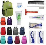 Buy Bulk Case of 12 Backpacks and 12 Hygiene & Toiletries Kit - Wholesale Care Package - Disaster Relief Kit, Homeless, Charity