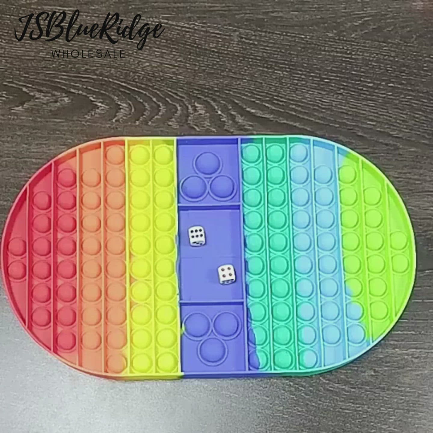 rainbow round edges chess board pop it fidget toys demonstration video