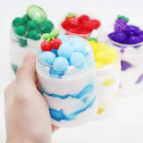 Colorful Fruit Super Soft And Non-Sticky Crystal Mud Slime 120ml Pack Kit For Kids