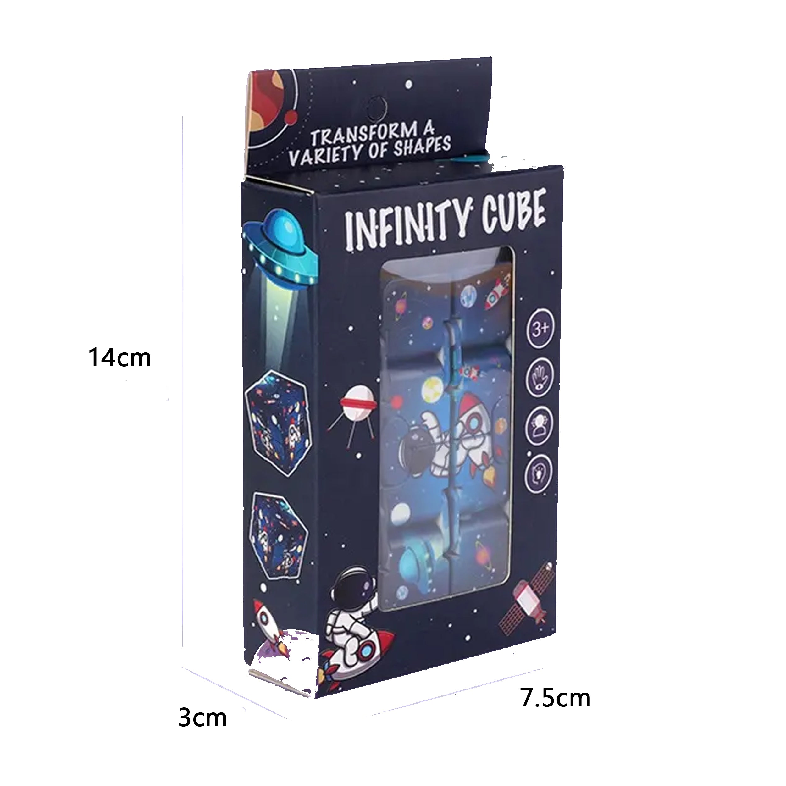 Explore the Universe with Astronaut Printing Flip Infinity Cube