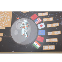 Gold Coated Universe Infographic Scratch Off Map - 57.5x41.8cm