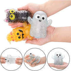 Halloween Ghost Pumpkin Witch Puffer Balls Stress Relief Toys for Kids with Gel Water Beads Balls