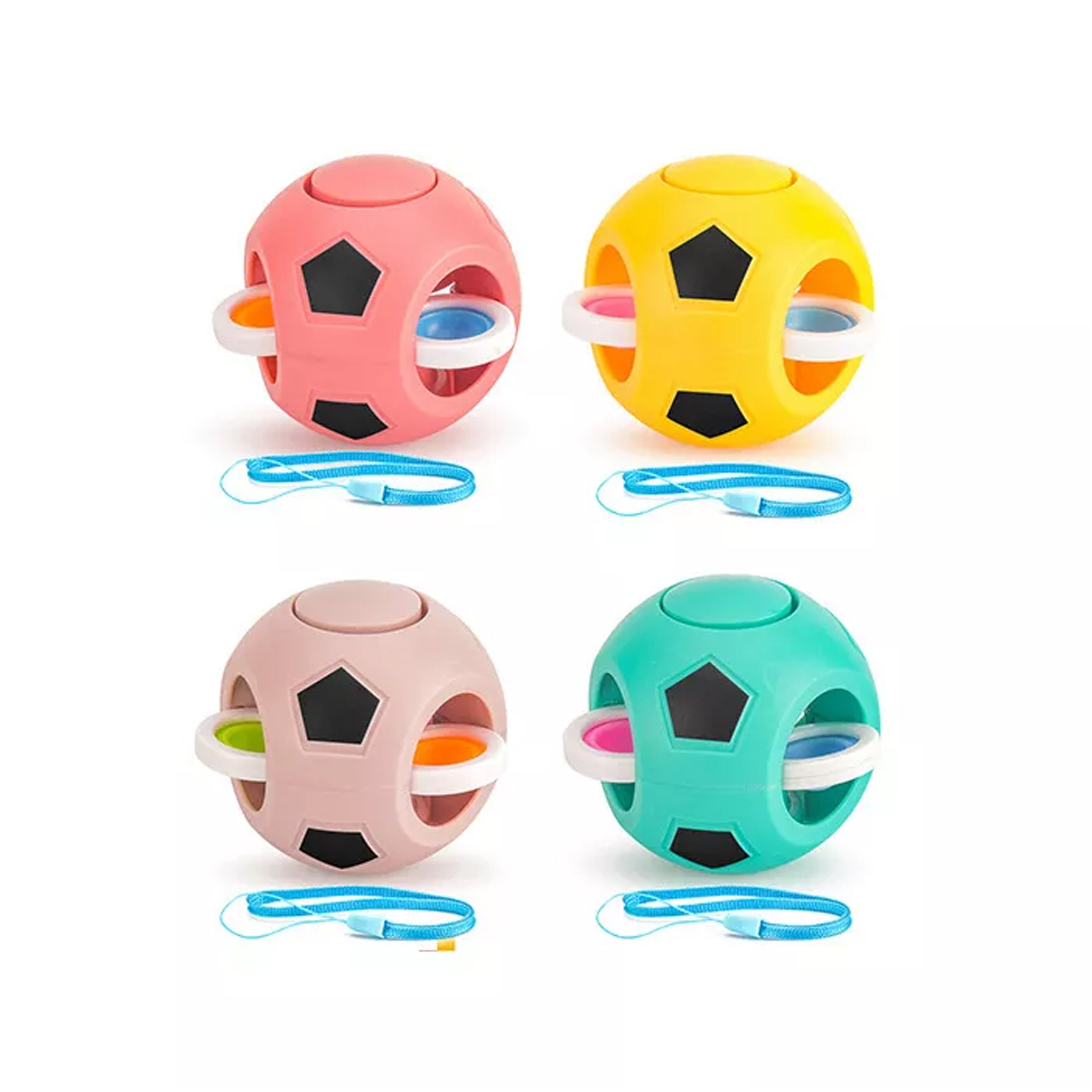 Magic Sensory Football Bubble Gyro Fidget Toy for Stress Relief and Focus