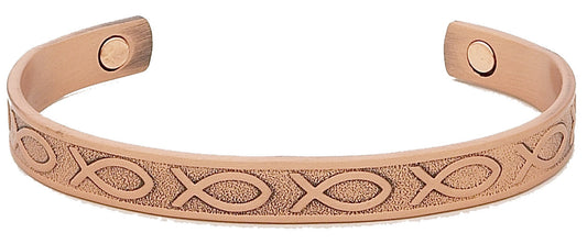 Wholesale PURE HEAVY COPPER CHRISTIAN MAGNETIC BRACELET ( sold by the piece )