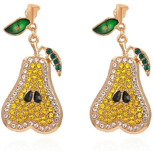 Pear Rhinestone Earrings