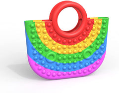 Add a Pop of Color to Your Style with Our Rainbow Pop It Tote Bags