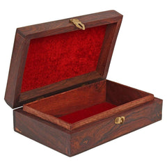 Wooden Decorated Brass Filled Box