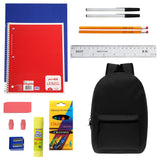 Buy 18 Piece Wholesale Basic School Supply Kit With 19" Backpack - Bulk Case of 12 Backpacks and Kits